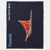 Dog Sled - Kanada Fleecedecke (Vorderseite)