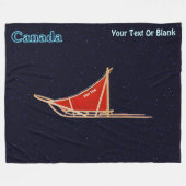 Dog Sled - Kanada Fleecedecke (Vorderseite (Horizontal))