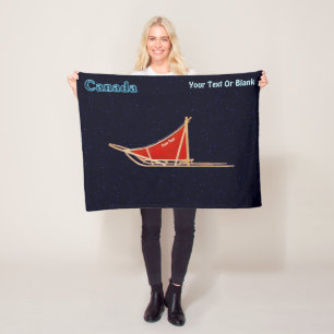 Dog Sled - Kanada Fleecedecke