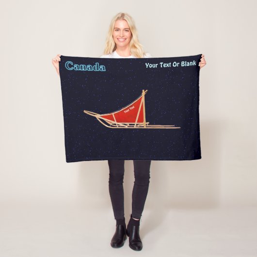 Dog Sled - Kanada Fleecedecke (Beispiel)