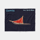 Dog Sled - Kanada Fleecedecke (Vorderseite (Horizontal))