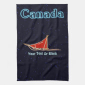 Dog Sled - Kanada Geschirrtuch (Vertikal)