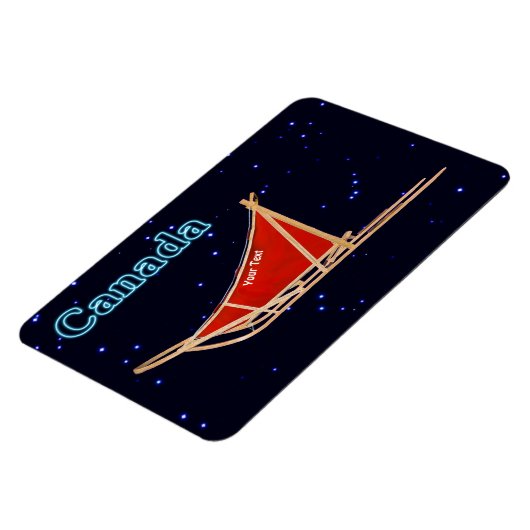 Dog Sled - Kanada Magnet (Linke Seite)