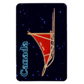 Dog Sled - Kanada Magnet (Vertikal)