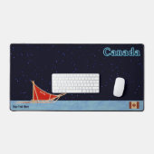 Dog Sled - Kanada Schreibtischunterlage (Tastatur & Maus)