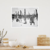 Dog Sled Men Fairbanks 1920 Poster (Küche)