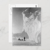 Dog Sled Team Resting by Iceberg Postkarte (Vorne/Hinten)