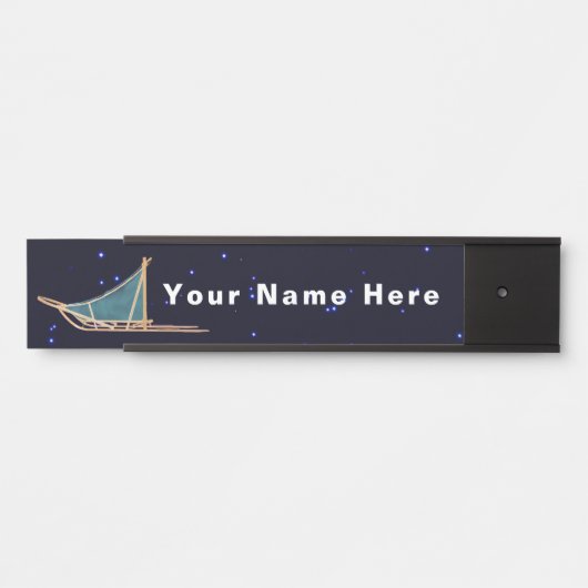 Dog Sled Türschild (Vorderseite )