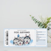 Dog Sledding Gift Certificate Einladung (Stehend Vorderseite)