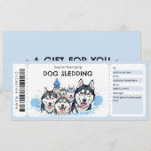 Dog Sledding Gift Certificate Einladung (Vorne/Hinten)