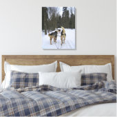 Dog Sledding in Quebec, Kanada Leinwanddruck (Insitu (Schlafzimmer))