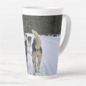 Dog Sledding in Quebec, Kanada Milchtasse (Rechte Ecke)