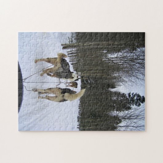 Dog Sledding in Quebec, Kanada Puzzle (Horizontal)