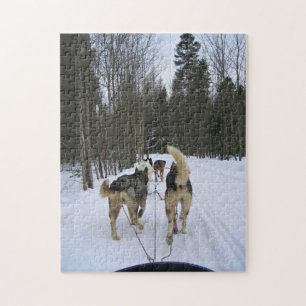 Dog Sledding in Quebec, Kanada Puzzle