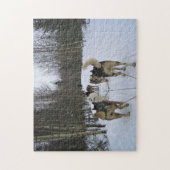 Dog Sledding in Quebec, Kanada Puzzle (Vertikal)