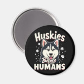 Dog Sledding Mushing Adventure Husky Team Winter Magnet (Vorderseite/Rückseite)