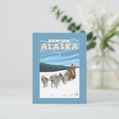 Dog Sledding Scene - Dawson, Alaska Postkarte (Stehend Vorderseite)