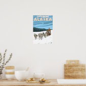 Dog Sledding Scene - Latouche, Alaska Poster (Küche)