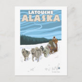 Dog Sledding Scene - Latouche, Alaska Postkarte (Vorderseite)