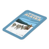 Dog Sledding Scene - Petersburg, Alaska Magnet (Linke Seite)