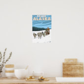 Dog Sledding Scene - Valdez, Alaska Poster (Küche)