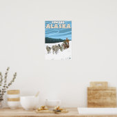 Dog Sledszene - Seward, Alaska Poster (Küche)