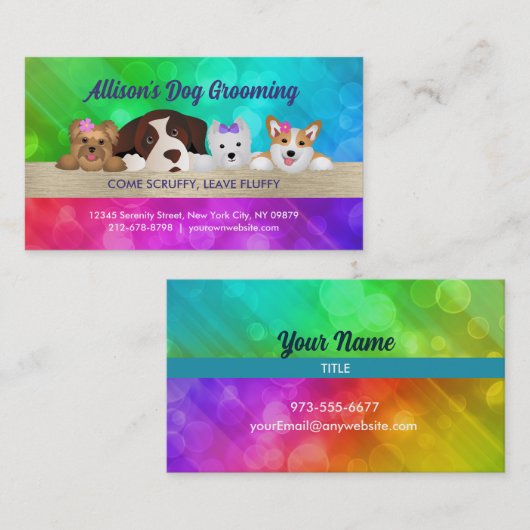 Dog-Slogans Visitenkarte (Vorne/Hinten)