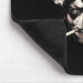 Dog Smoking Cigarette Funny Chihuahua Meme Men Wom Mousepad (Ecke)