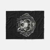 Dog Smoking Cigarette Funny Poodle Meme  Fleecedecke (Vorderseite (Horizontal))