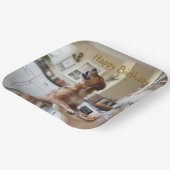 Dog Sneaking Food Pappteller (Gewinkelt)