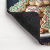 Dog Sniffing Christmas Sugar Cookies Mousepad (Ecke)