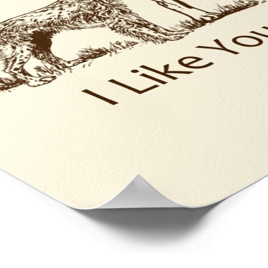 Dog Sniffs Hintern Poster (Ecke)