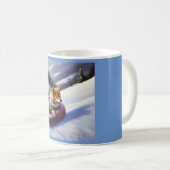 Dog Snow Tubing Kaffeetasse (VorderseiteRechts)