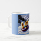 Dog Snow Tubing Kaffeetasse (Vorderseite Links)