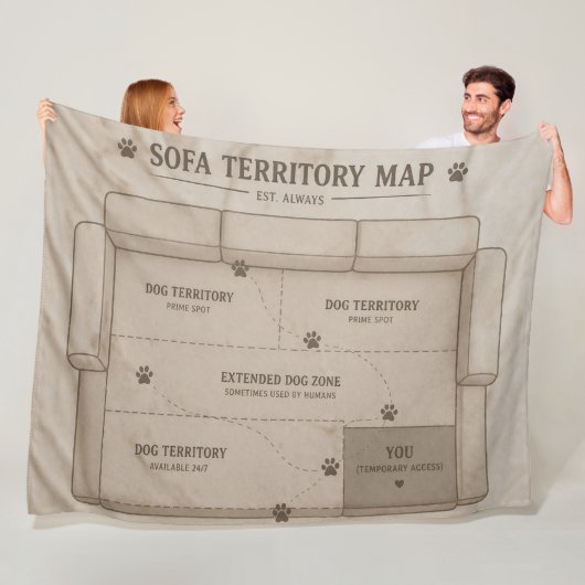 Dog Sofa Territory Blanket Funny Gift Fleecedecke (Beispiel)