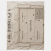 Dog Sofa Territory Blanket Funny Gift Fleecedecke (Vorderseite)