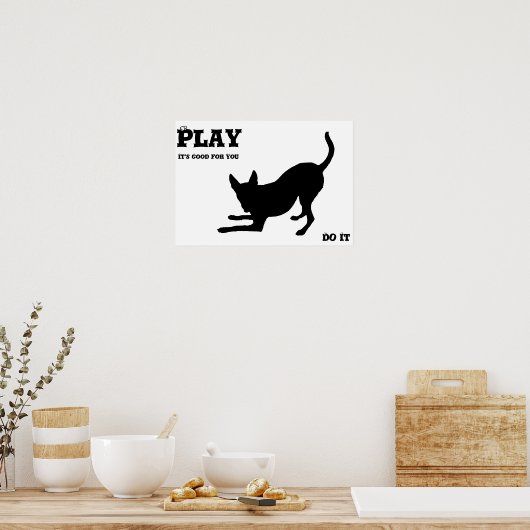 Dog spielen poster (Küche)
