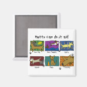 Dog Sports Mutts Magnet (Vorderseite/Rückseite)