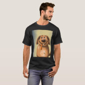 Dog sticking out tongue goofy dog T-Shirt (Vorne ganz)