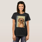 Dog sticking out tongue goofy dog T-Shirt (Vorne ganz)