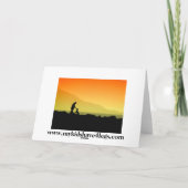 Dog Sunset Sympathy Card Karte (Rückseite)