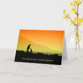 Dog Sunset Sympathy Card Karte (Gelbe Blume)