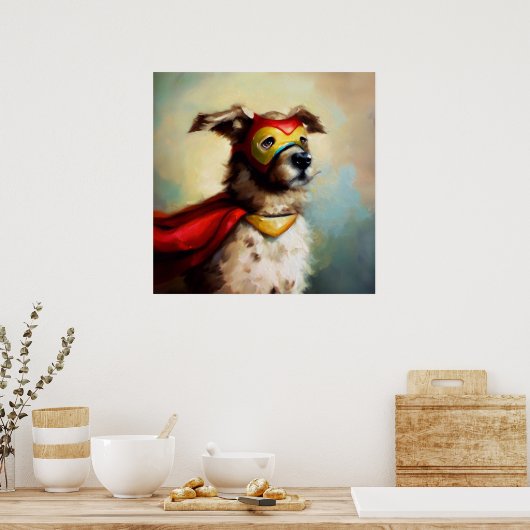 Dog Superhero Poster (Küche)