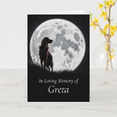 Dog Sympathy Beautiful Irish Setter against a Moon Karte (Gelbe Blume)