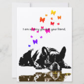 Dog Sympathy Card (Vorderseite)