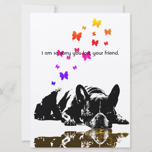 Dog Sympathy Card (Vorderseite)
