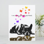 Dog Sympathy Card (Stehend Vorderseite)