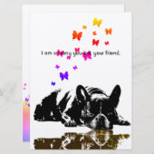 Dog Sympathy Card (Vorne/Hinten)