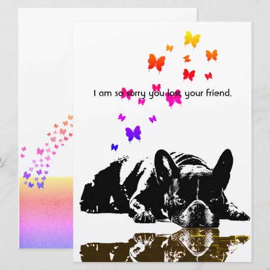 Dog Sympathy Card (Vorne/Hinten)