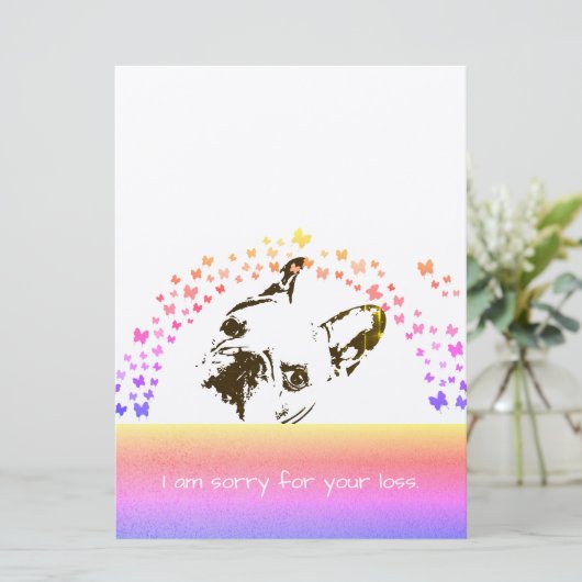 Dog Sympathy Card (Stehend Vorderseite)